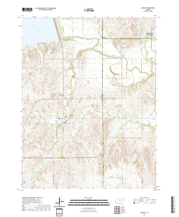 US Topo 7.5-minute map for Langley KS