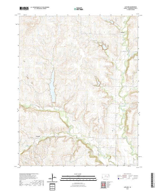 US Topo 7.5-minute map for Lapland KS