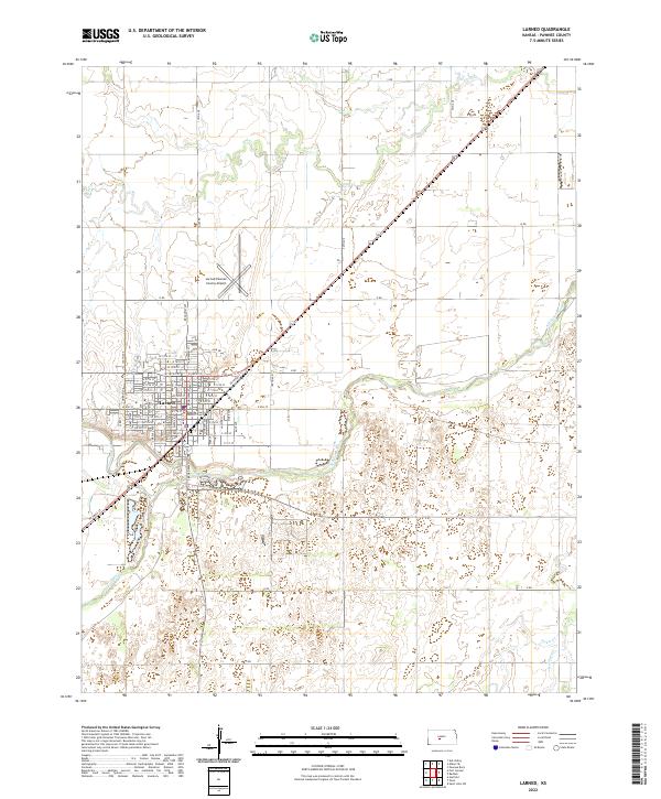 US Topo 7.5-minute map for Larned KS