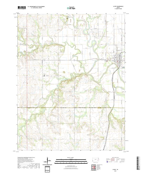 US Topo 7.5-minute map for Le Roy KS