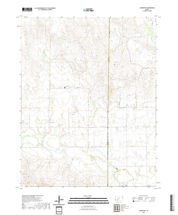 US Topo 7.5-minute map for Lexington KS