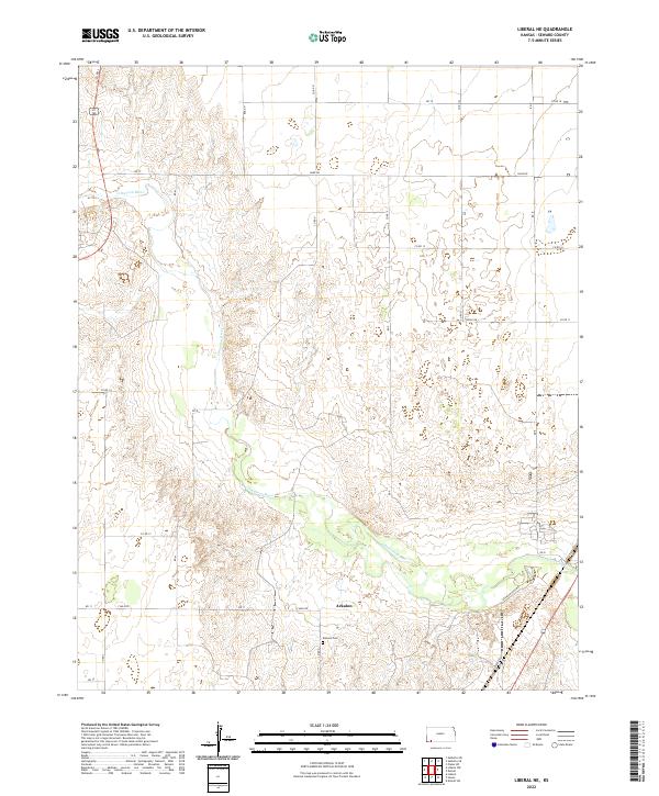 US Topo 7.5-minute map for Liberal NE KS