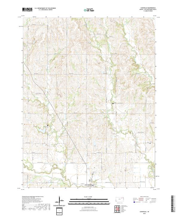 US Topo 7.5-minute map for Louisville KS