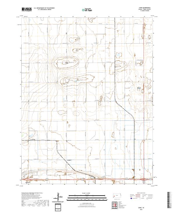 US Topo 7.5-minute map for Lowe KS