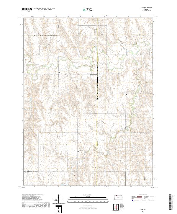 US Topo 7.5-minute map for Lyle KS