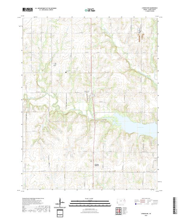 US Topo 7.5-minute map for Lyndon NW KS