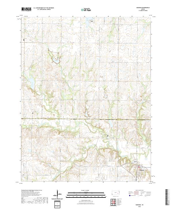 US Topo 7.5-minute map for Madison KS