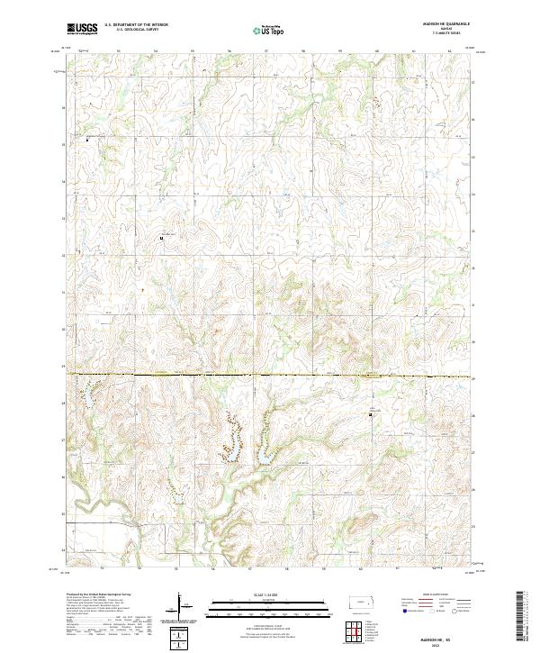 US Topo 7.5-minute map for Madison NE KS