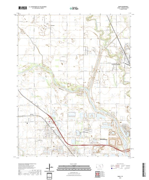 US Topo 7.5-minute map for Maize KS