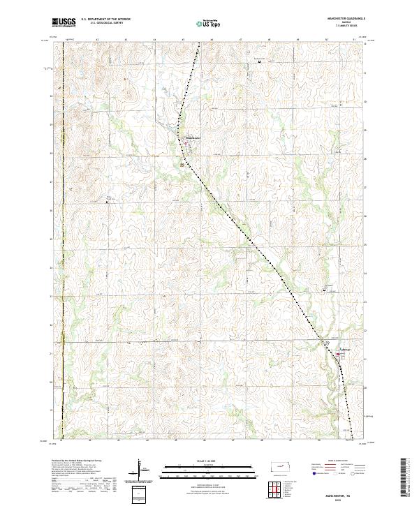 US Topo 7.5-minute map for Manchester KS