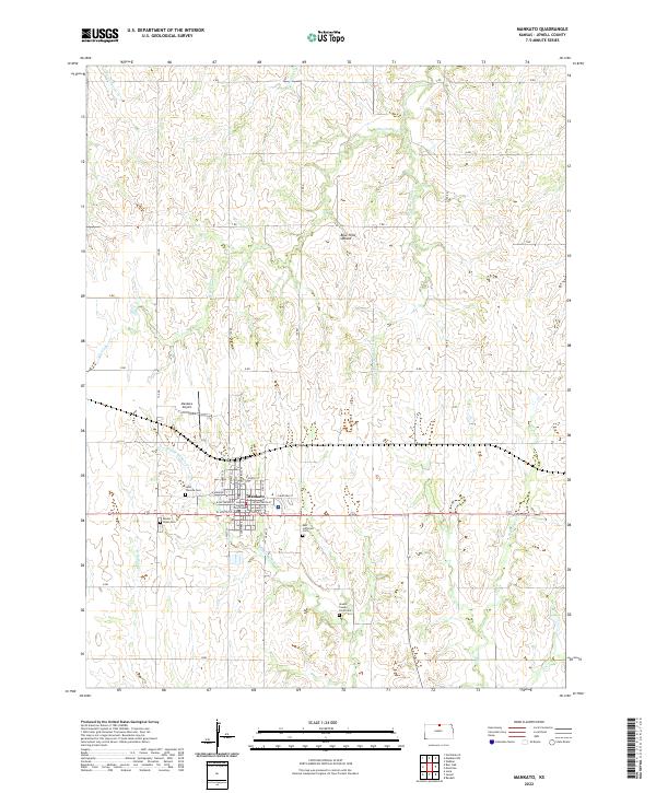 US Topo 7.5-minute map for Mankato KS