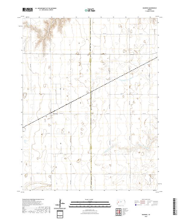 US Topo 7.5-minute map for Manning KS