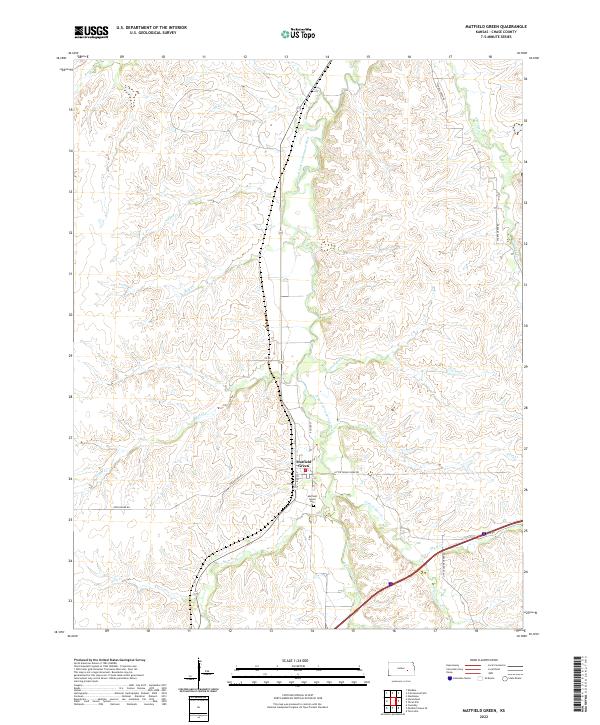 US Topo 7.5-minute map for Matfield Green KS