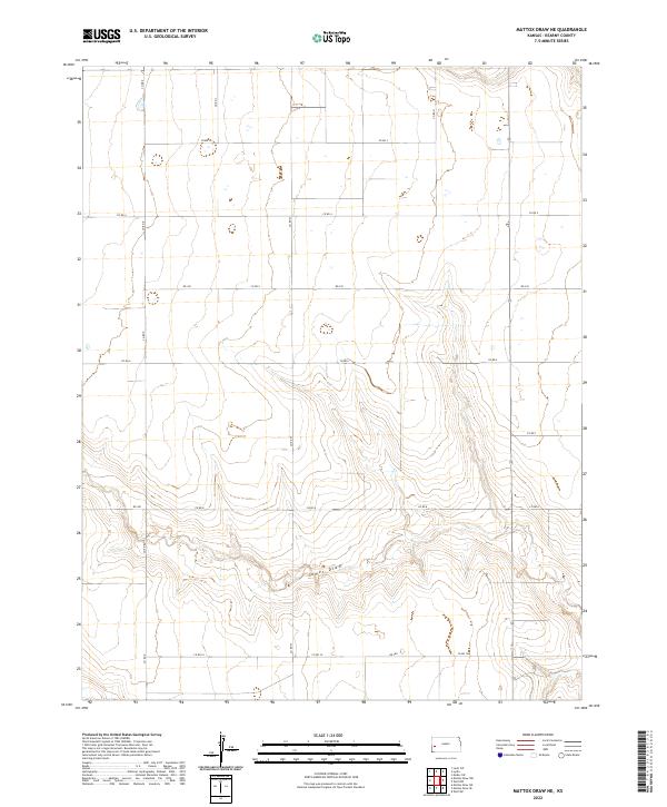 US Topo 7.5-minute map for Mattox Draw NE KS