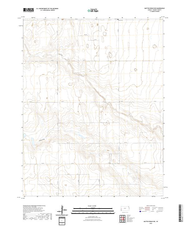 US Topo 7.5-minute map for Mattox Draw NW KS