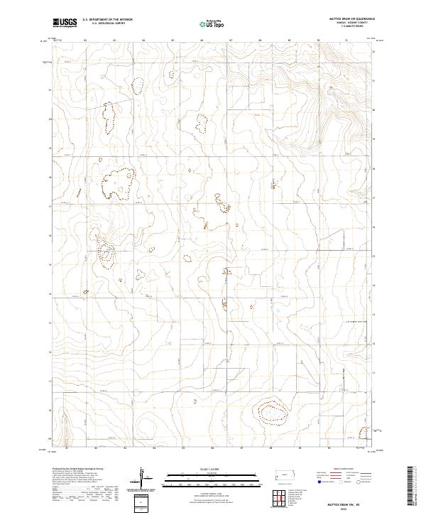 US Topo 7.5-minute map for Mattox Draw SW KS