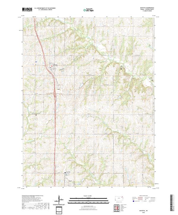 US Topo 7.5-minute map for Mayetta KS