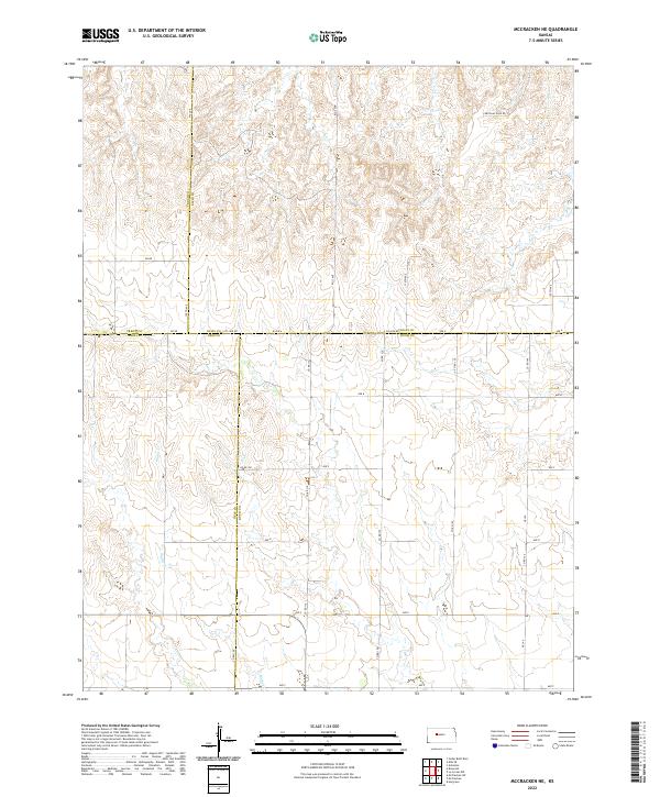 US Topo 7.5-minute map for McCracken NE KS