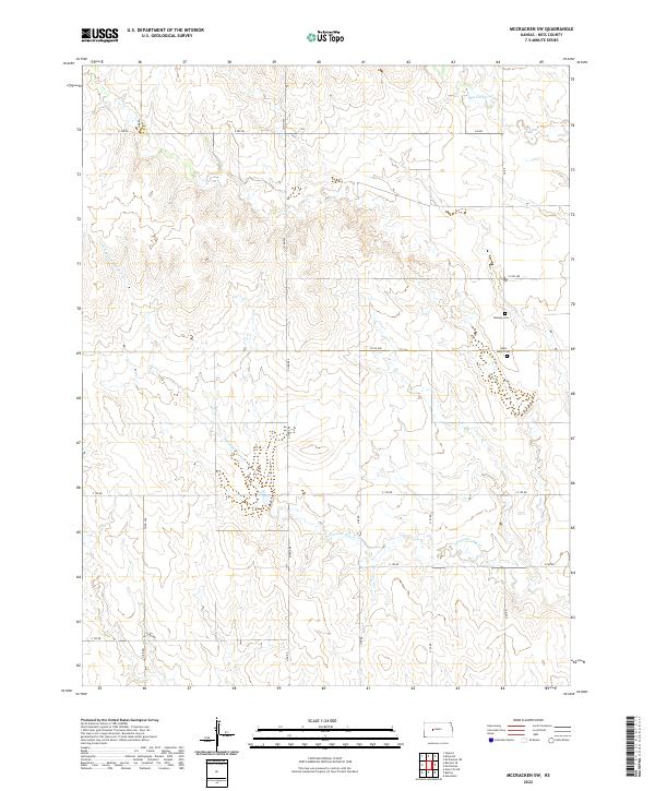 US Topo 7.5-minute map for McCracken SW KS