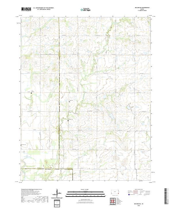 US Topo 7.5-minute map for McCune NE KS