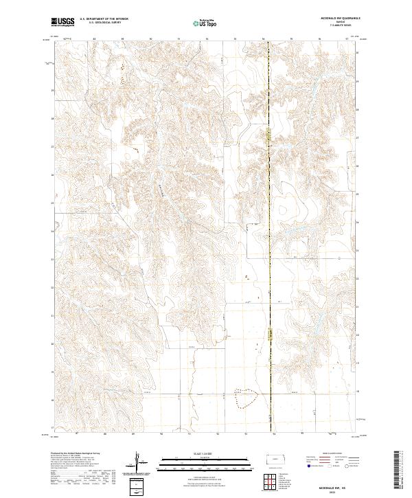 US Topo 7.5-minute map for McDonald NW KS