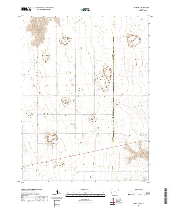 US Topo 7.5-minute map for McDonald SW KS