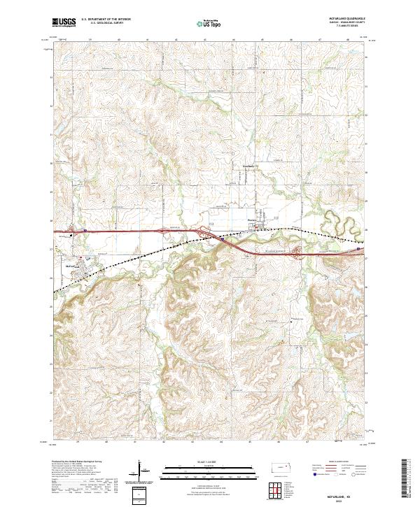 US Topo 7.5-minute map for McFarland KS