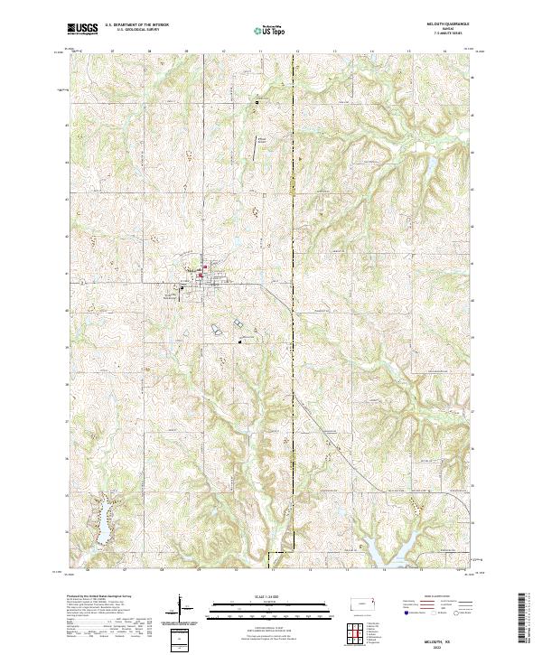 US Topo 7.5-minute map for McLouth KS