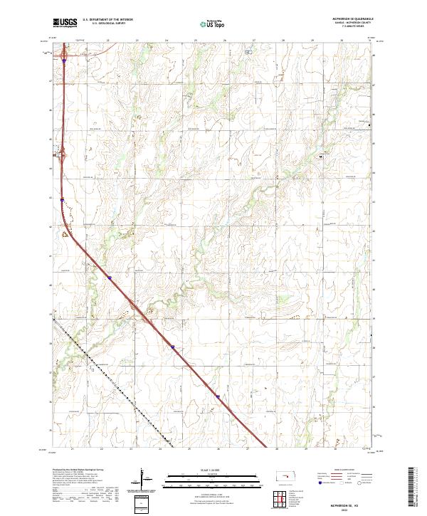 US Topo 7.5-minute map for McPherson SE KS