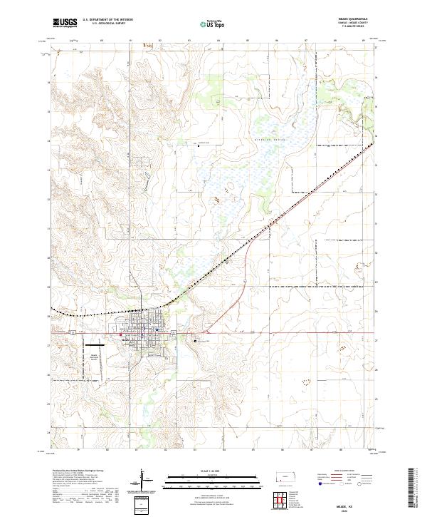 US Topo 7.5-minute map for Meade KS