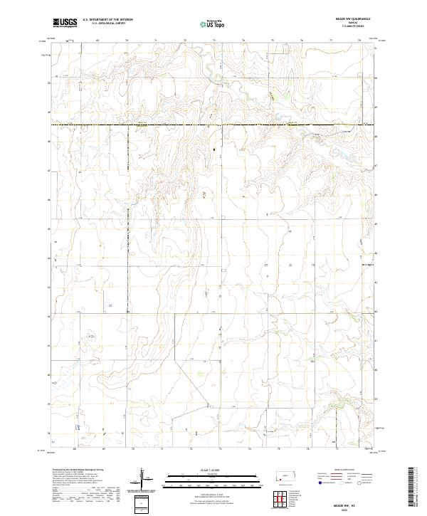 US Topo 7.5-minute map for Meade NW KS