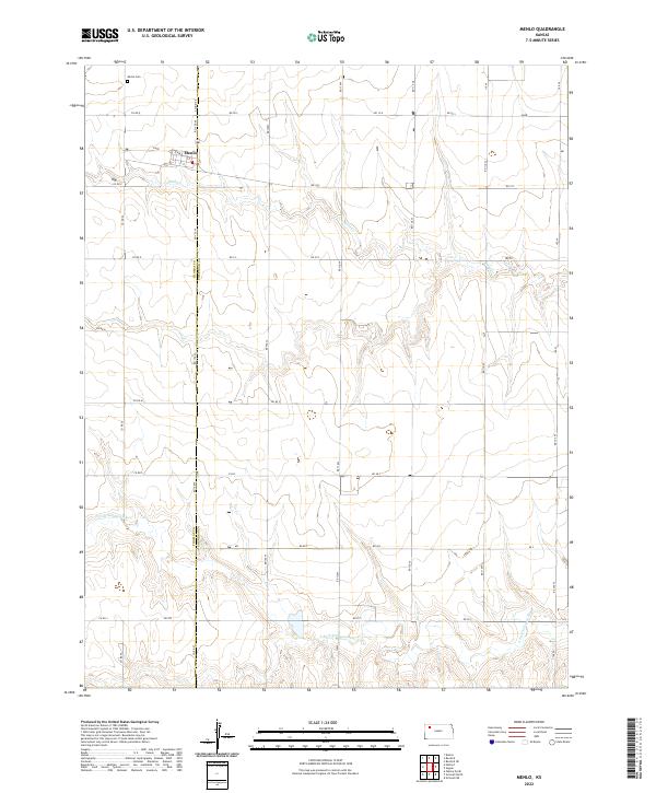 US Topo 7.5-minute map for Menlo KS