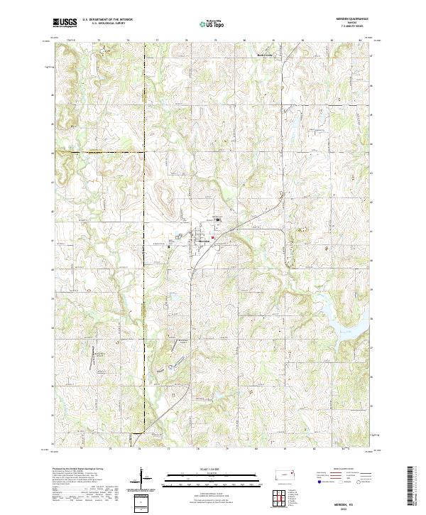 US Topo 7.5-minute map for Meriden KS