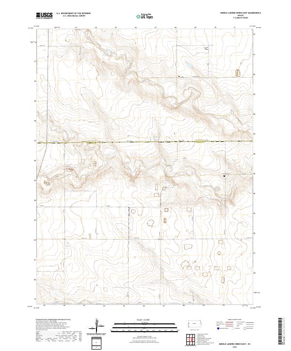 US Topo 7.5-minute map for Middle Ladder Creek East KS