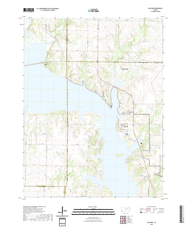 US Topo 7.5-minute map for Milford KS