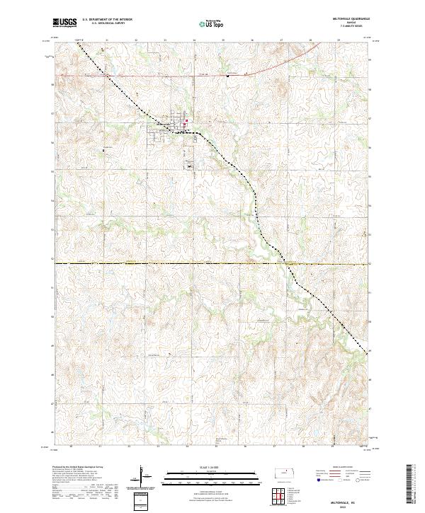 US Topo 7.5-minute map for Miltonvale KS