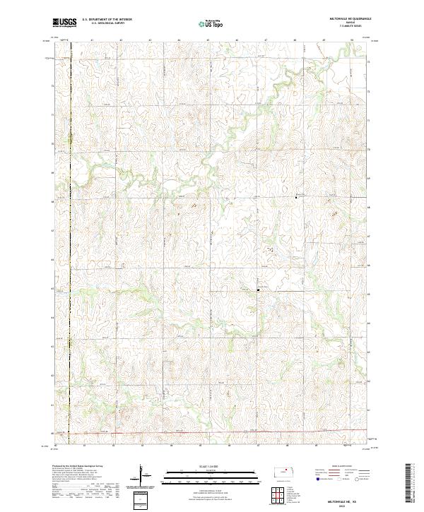 US Topo 7.5-minute map for Miltonvale NE KS