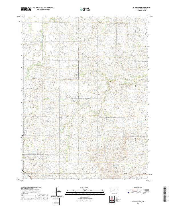 US Topo 7.5-minute map for Miltonvale NW KS