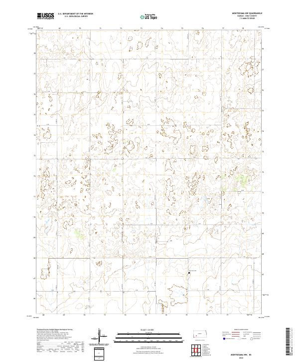 US Topo 7.5-minute map for Montezuma NW KS