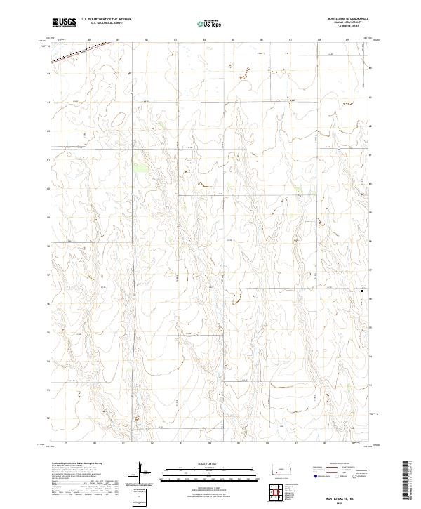 US Topo 7.5-minute map for Montezuma SE KS