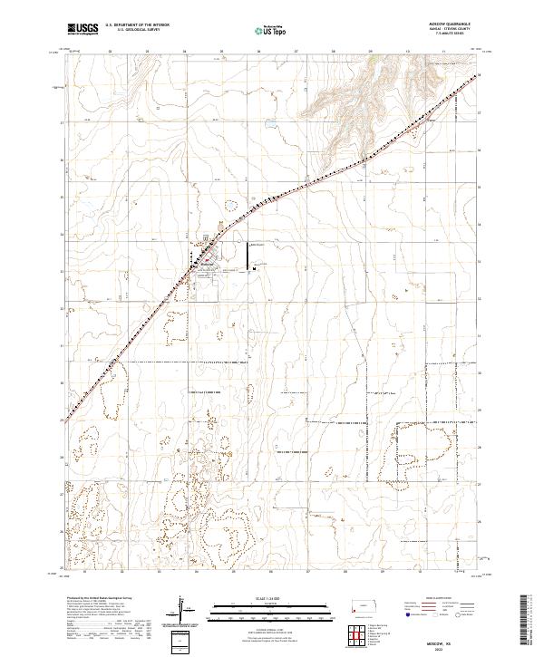 US Topo 7.5-minute map for Moscow KS