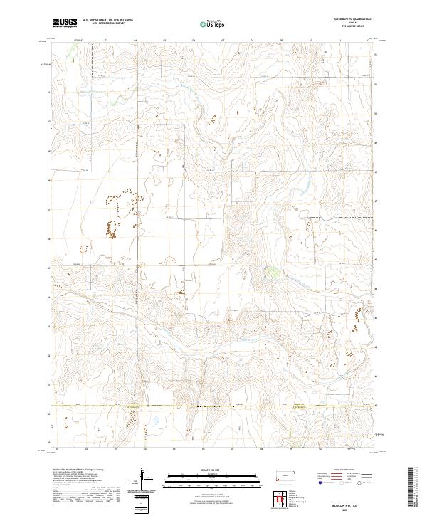 US Topo 7.5-minute map for Moscow NW KS