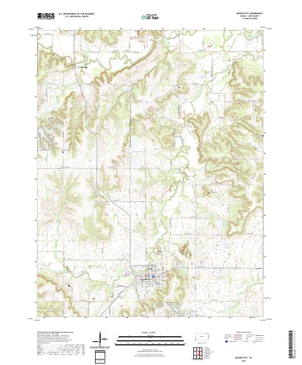 US Topo 7.5-minute map for Mound City KS