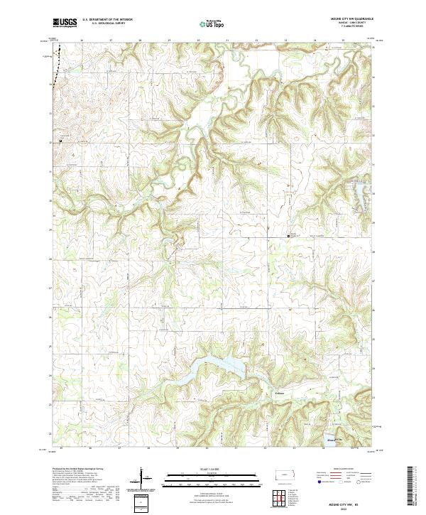 US Topo 7.5-minute map for Mound City NW KS