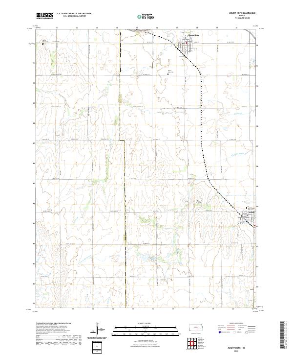 US Topo 7.5-minute map for Mount Hope KS