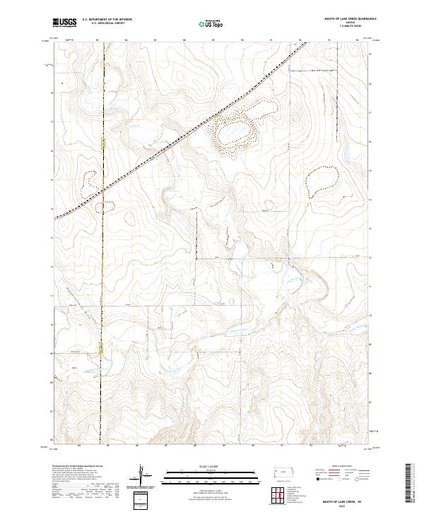 US Topo 7.5-minute map for Mouth of Lake Creek KS