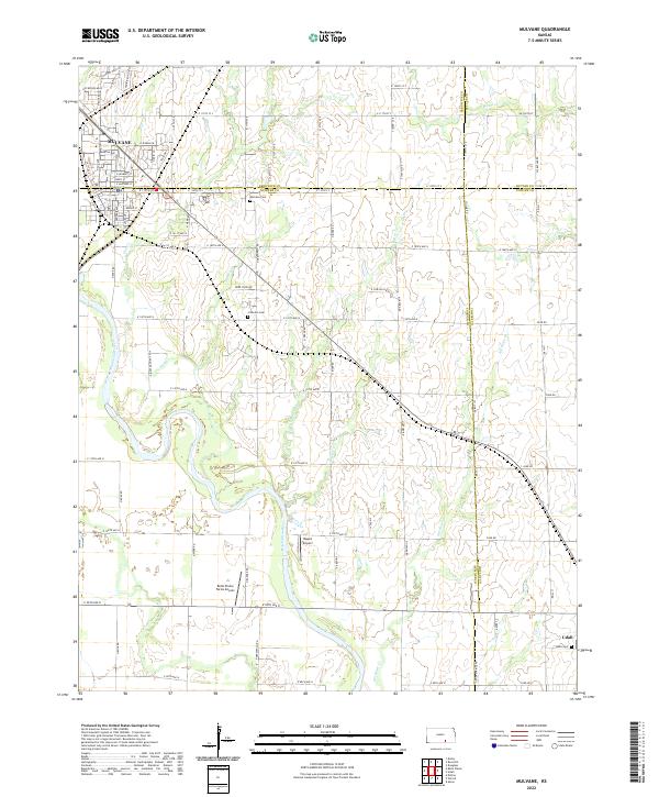 US Topo 7.5-minute map for Mulvane KS