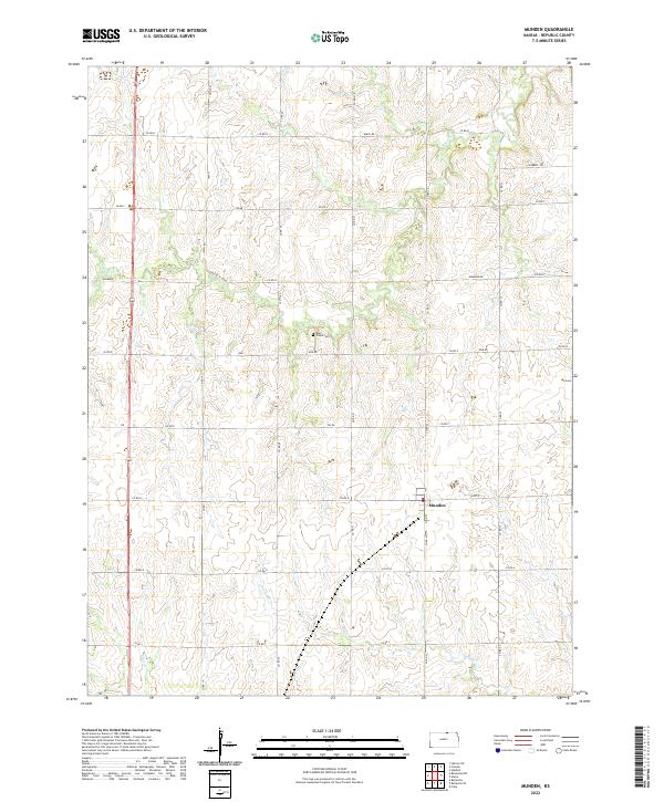 US Topo 7.5-minute map for Munden KS