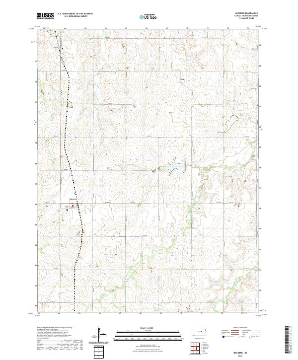 US Topo 7.5-minute map for Navarre KS