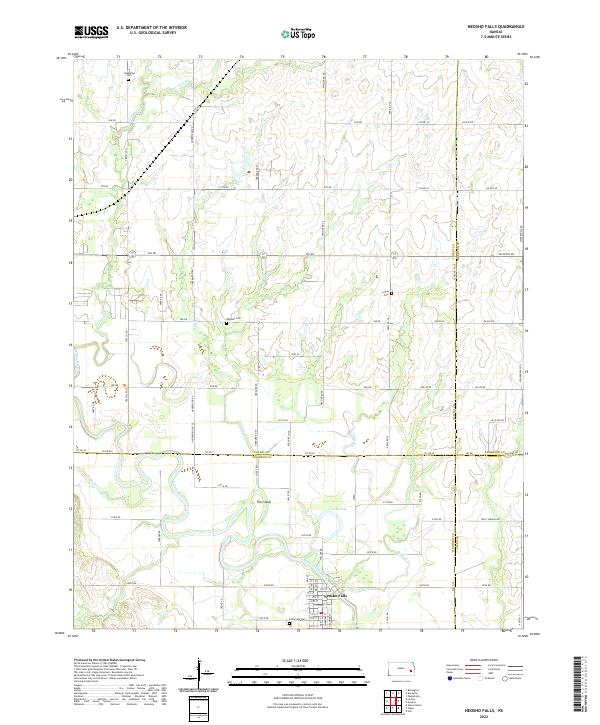 US Topo 7.5-minute map for Neosho Falls KS